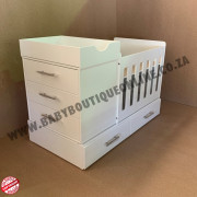 4-in-1 Toddler Cot - Chest of Drawers B0362